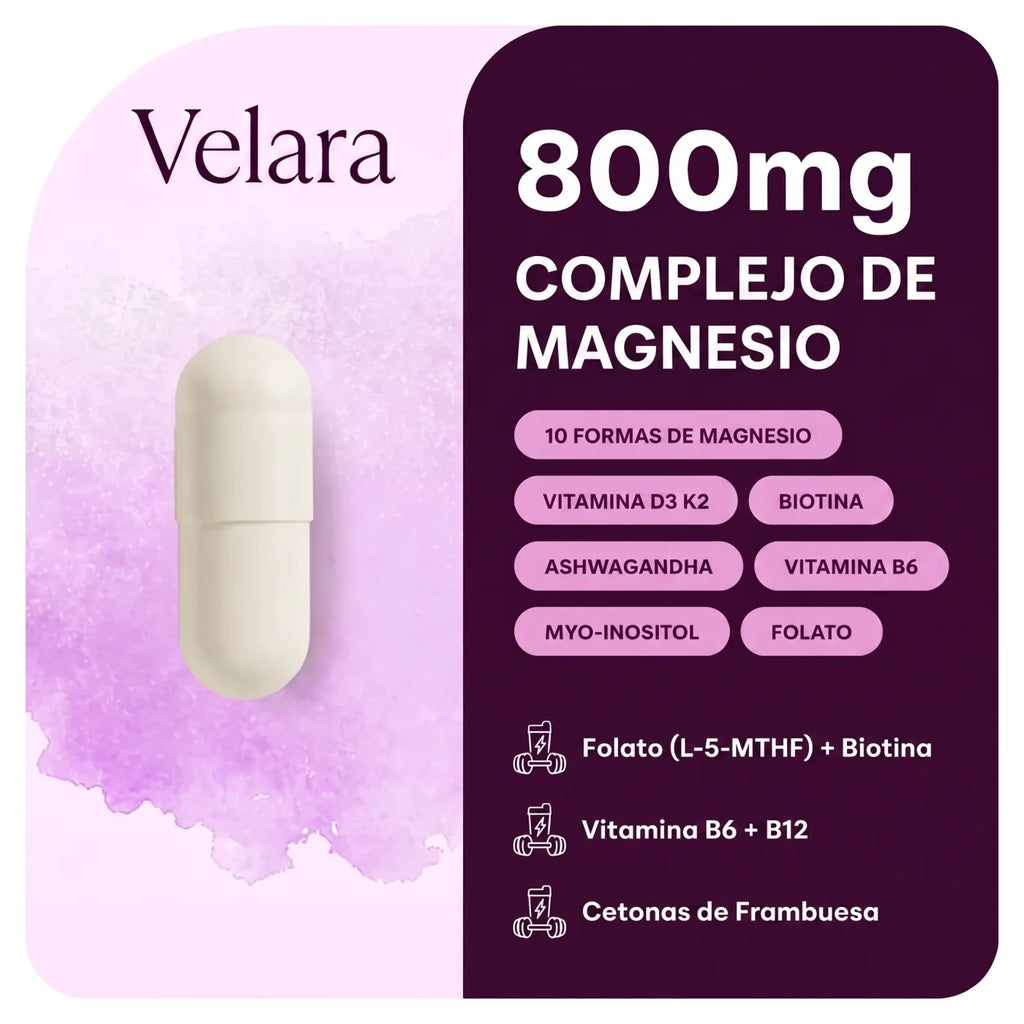 Velara Magnesio Complex – 20 en 1 para Mujer
