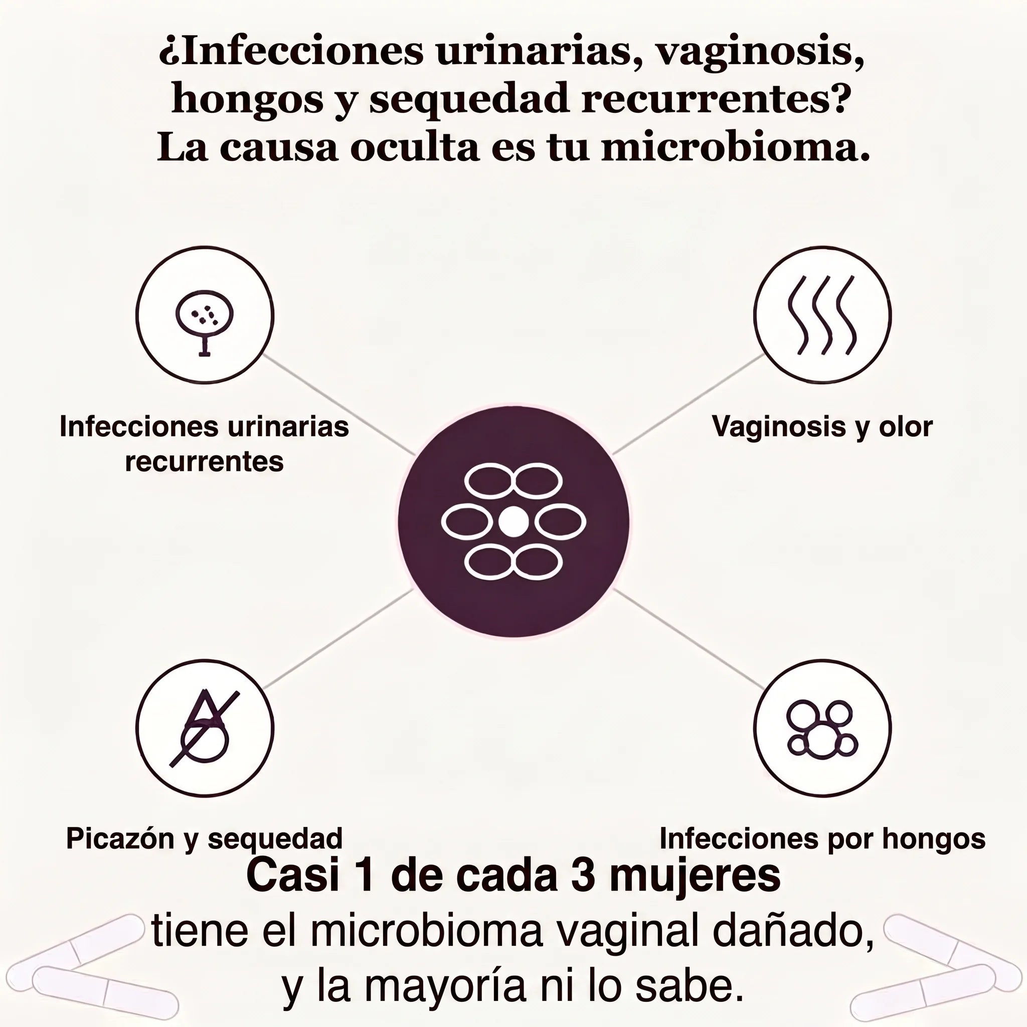 El microbioma vaginal dañado detrás de las infecciones urinarias, la vaginosis, los hongos y la sequedad