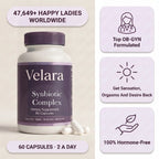 Velara Synbiotic Complex, OB-GYN formulated, get sensation, orgasms and desire back, hormone free